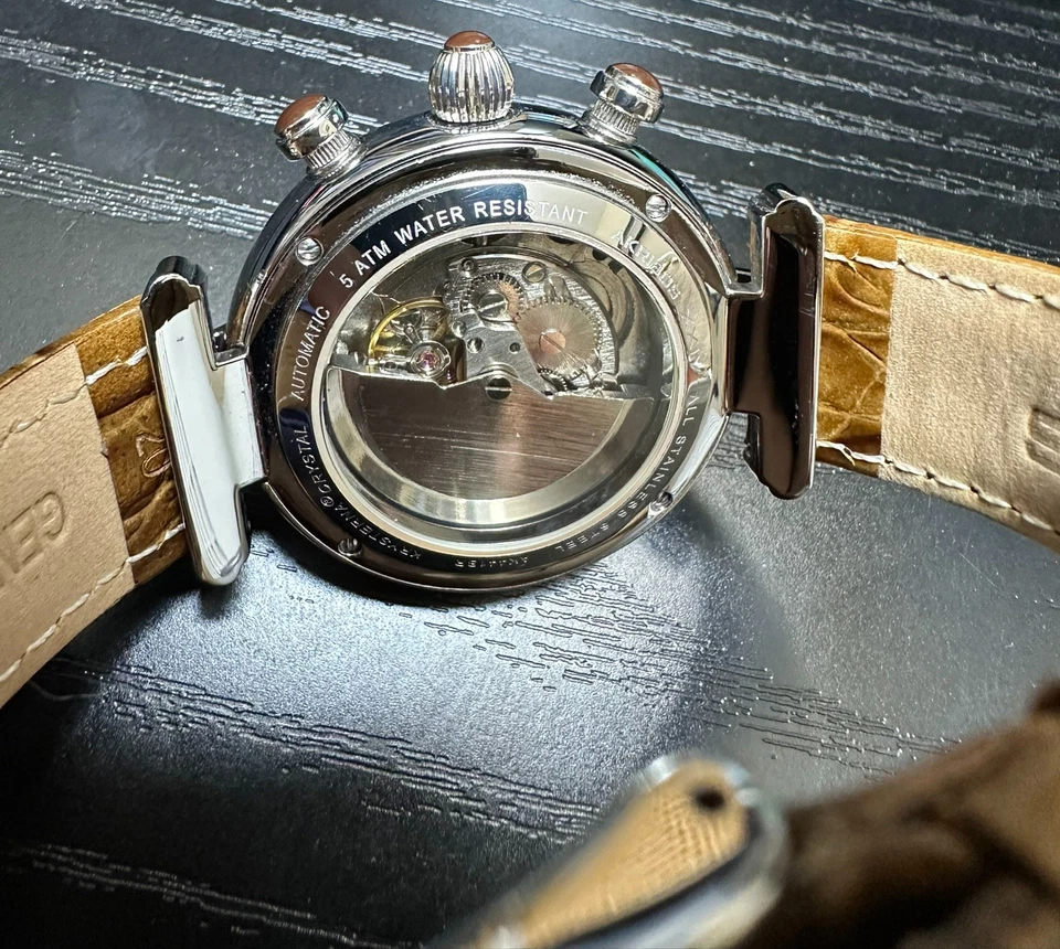 Akribos XXIV AKR441BR Automatic Men's Watch – Brown Dial – Diamond Accents - image 4 of 4