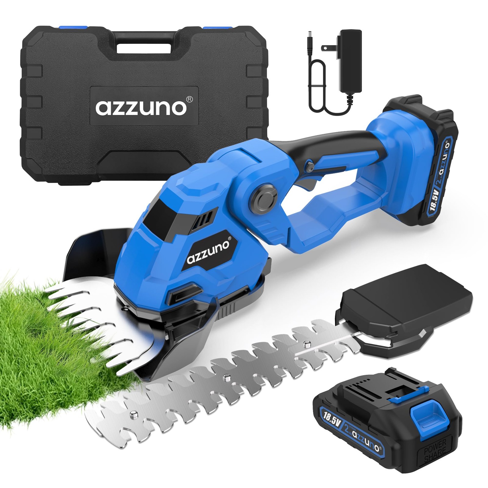 20V Cordless 2-in-1 Hedge Trimmer and Grass Shear for Shrubs Bushes