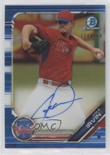 2019 Bowman Chrome Prospects Blue Refractor 134/150 Cole Irvin #CPA-CI Auto 8b5