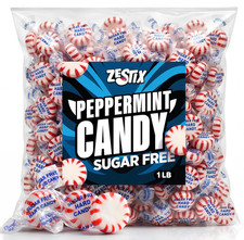 Sugar Free Peppermint Hard Candy, 1 Lb. Bulk Bag, Individually Wrapped Refreshin