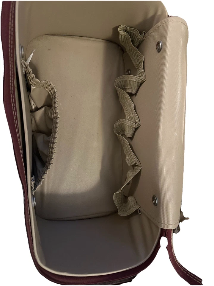 复古 JAGUAR 栗色红色火车盒化妆包 — 第 4/4 张图片