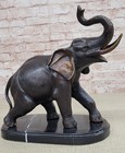 Sculpture Art Déco Éléphant Chanceux Aimant Véritable Statue Bronze Sculpture Deal