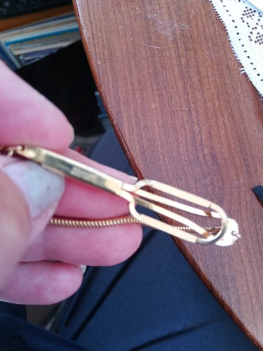 1p#: Vintage Stratton Gold Plated Classic Style Tie Bar Clip - Picture 4 of 5