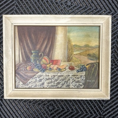 1960s Original Viola J.K. Still Life Oil on Canvas (Hungarian Joseph K. Viola)