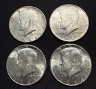 1964 Kennedy Half Dollars-90% Silver-(Lot Of 4 Coins)