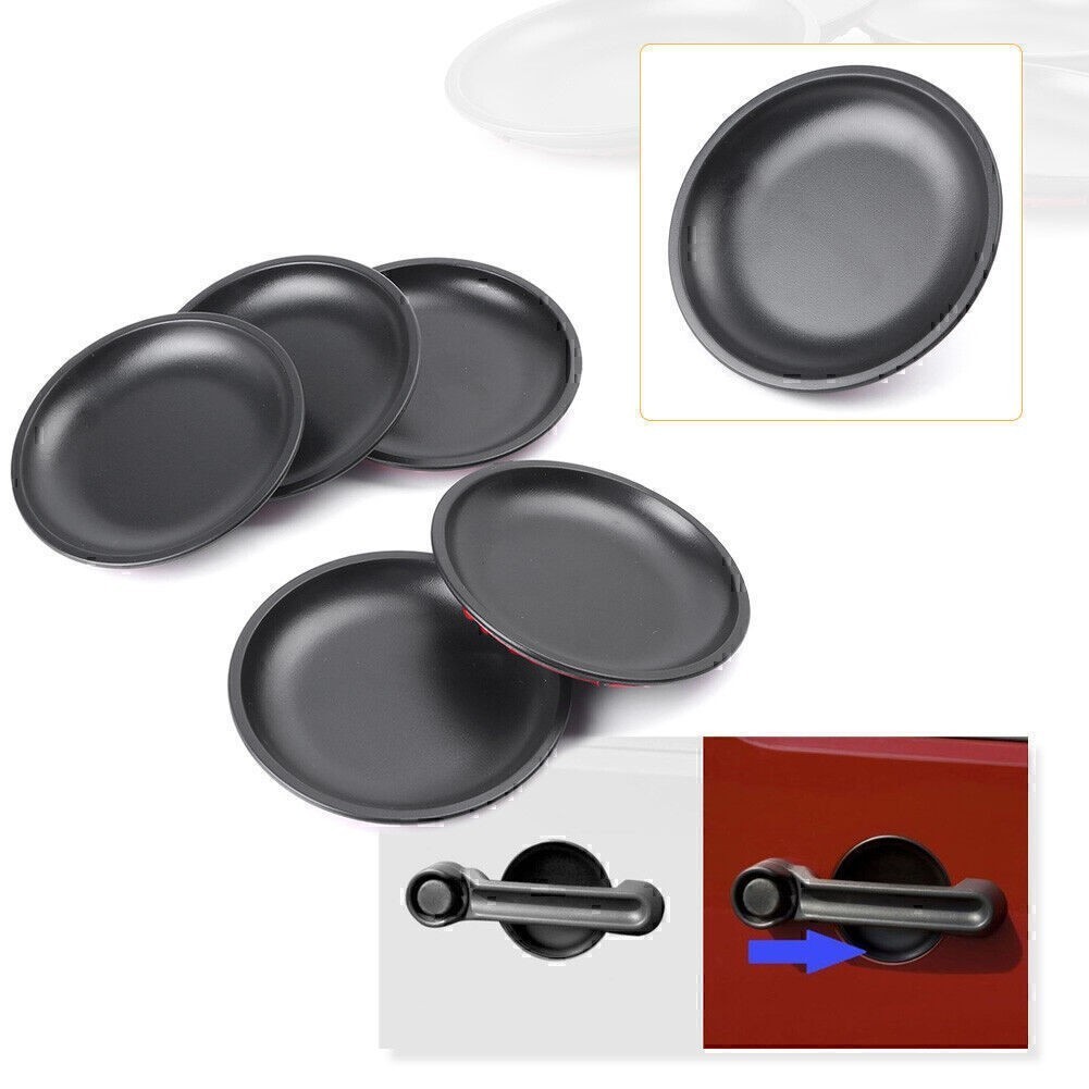 ABS Door Handle Recess Guards Cap Black 5PCS for Jeep Wrangler JK 4 Doors Car