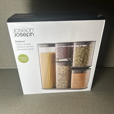 Joseph Joseph Podium 5-Piece Storage Container Set with Stand