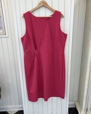 NWT Talbots Sz 18 Pink Asymmetric Dress Plus Stretch Fuchsia Career Party