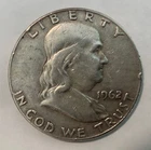 1962 D Franklin Silver Half Dollar 90 % Silver Uncertified Circulated Ungraded