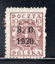 POLAND EUROPE EAST SILESIA OVERPRINT 1920 STAMPS MINT HINGED NG LOT 197CG