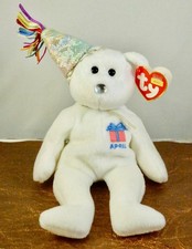Ty Beanie Baby - April - Birthday Bear - Second Series #4555