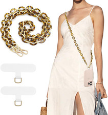 Universal Phone Lanyard, Metal Cell Phone Chain Anti-Theft Crossbody Strap for I