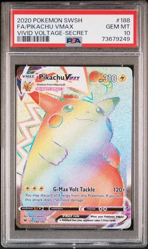 Pikachu Vmax 188/185 Secret Vivid Voltage Pokemon PSA 10 *249