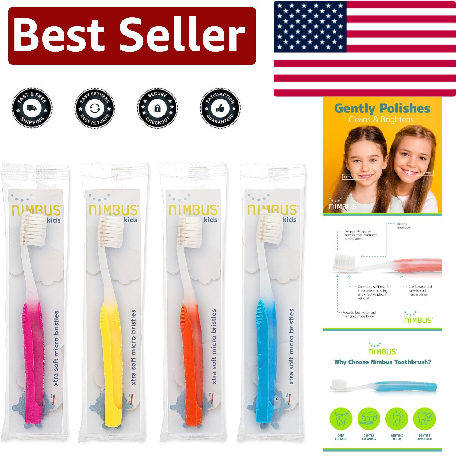 Designed By Periodontist - 4 Pack For Sensitive Gums