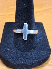 Sterling Silver Cross Ring Size 8