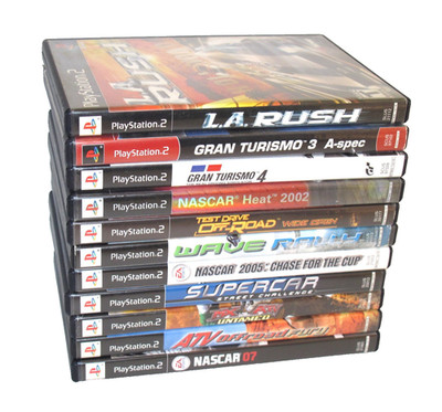 PS2 Racing LOT of 11 Games: Gran Turismo, Nascar, ATV, LA Rush, Drive ALL CIB!