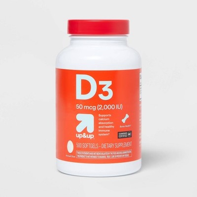 Vitamin D3 Dietary Supplement Softgels - up&up 