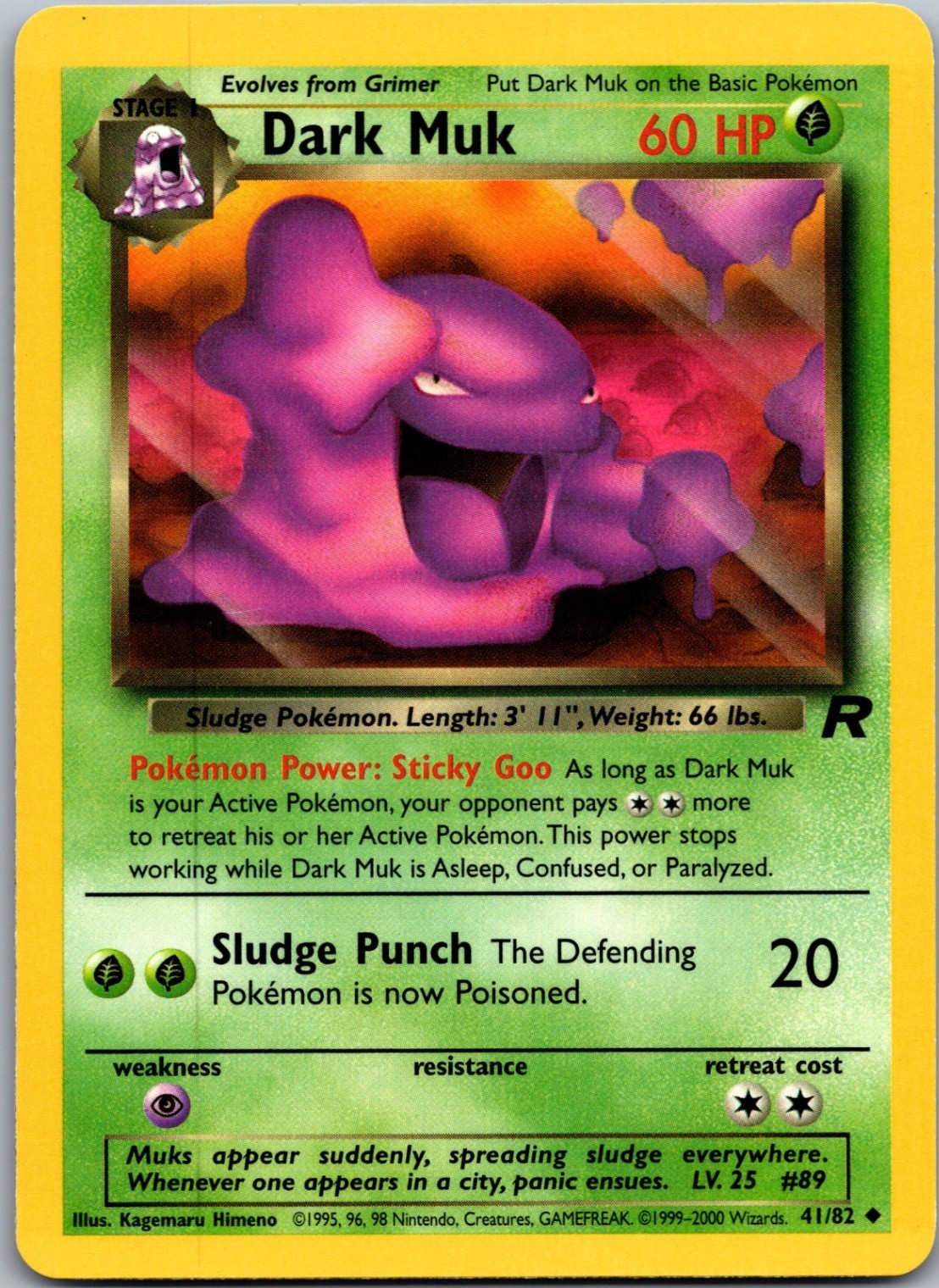 Dark Muk Uncommon Team Rocket 41/82 NM