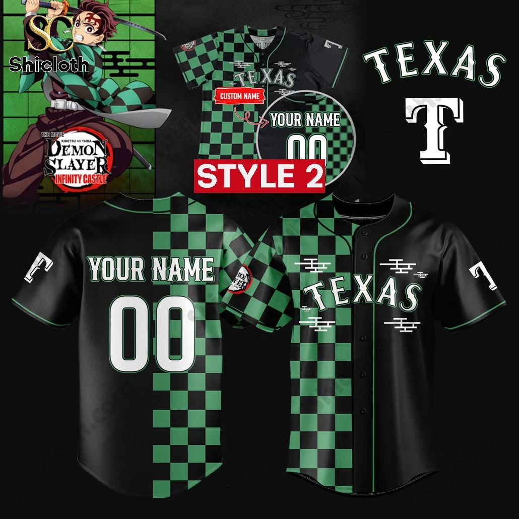 Rangers x demon Baseball Jersey Choose Style