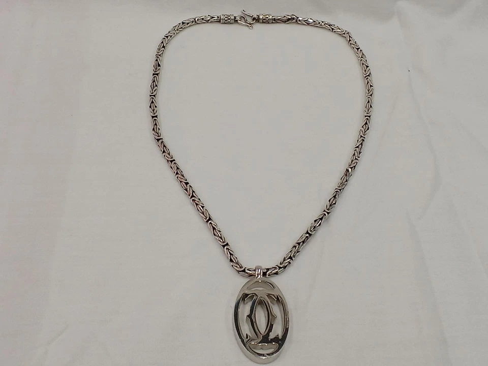 Número do modelo Cartier: pingente de logotipo colar de prata pingente de logotipo - Imagem 2 de 4