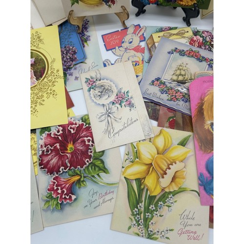 Vintage Grußkarten Lot 31 Mid Century USA Floral Ephemera Junk Journal - Bild 10 von 18
