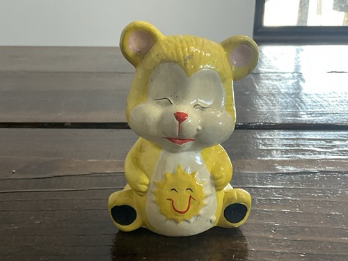 Vintage Ceramic Bank Care Bear Cousin Yellow Sun Taiwan