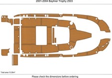 2004 Bayliner Trophy 2503 Swim Platform Cockpit Boat Foam Teak EVA Flooring Pad
