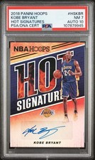 KOBE BRYANT 2018 PANINI HOOPS HOT SIGNATURES Auto PSA 7 Gem 10 Auto 💎🏀💎🏀💎