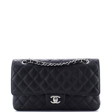 Chanel Classic Double Flap Bag Quilted Caviar Medium