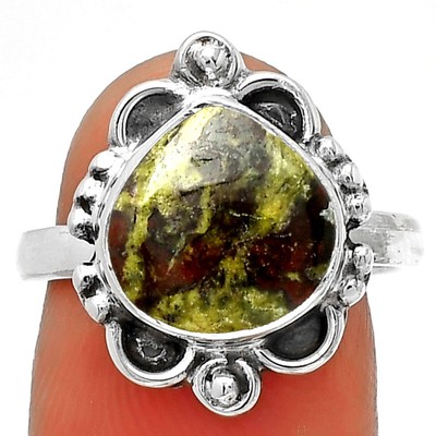 Dragon Blood Stone - South Africa 925 Sterling Silver Ring s.7.5 Jewelry R-1103