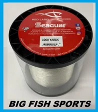 SEAGUAR RED LABEL 100% FLUOROCARBON Fishing Line 1000 YARDS PICK YOUR SIZE! 