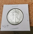 1943 p high grade (AU/BU) silver Walking liberty half dollar