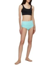 Nike Copa/Blue-Teal Essential High-Waist Banded Bikini Swim Bottom, US XL-NWT