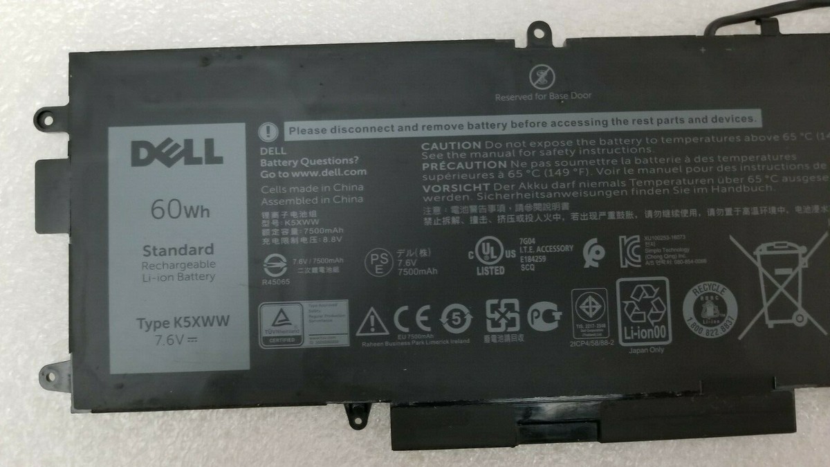 Batteria Sostitutiva Per Laptop Dell Latitude 7390 - 7.6V 5800mAh/44.1Wh, Polimeri Di Litio - 3
