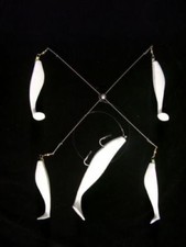 15"  4 Arm Umbrella Rig WHITE  Striper Fishing Lures