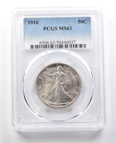 1916 Walking Liberty Half Dollar MS63 PCGS *1362