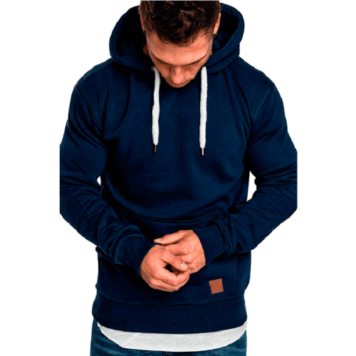 Men Hoodie Casual Hooded Solid Pocket Slim Fit Sweatshirts Pullover Sweater Tops - Picture 18 of 18