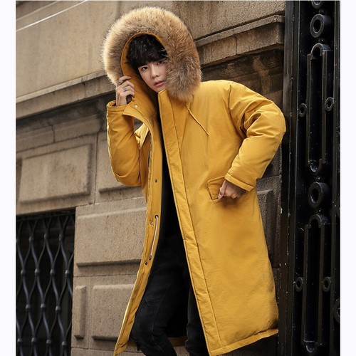 Hooded Puffer Coat Duck Down Jacket Mid 