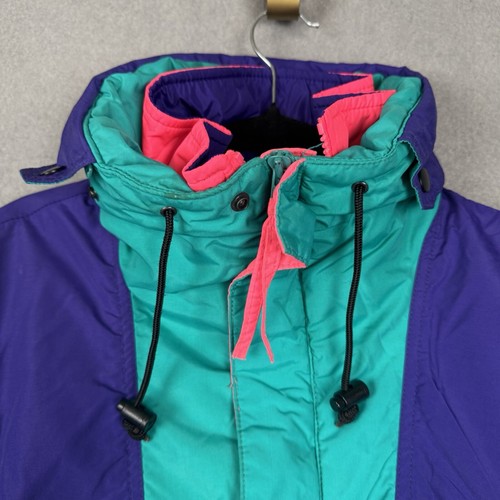 Columbia Down Jacket Men's Medium Purple Blue 3 in 1 Ski Coat Winter Vtg Zip Out - Photo 3/23