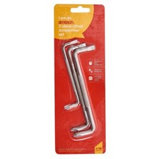 3 PIECE OFFSET SCREWDRIVER ST AMTECH TOOL SLOTTED CROSSPOINT RIGHT ANGLE CRANKED