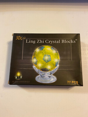 NEW LZ Football 3D Crystal Blocks Puzzle Soccer ball 3D puzzle - 77 pieces