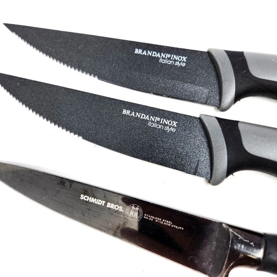 3 Pcs Brandani, Schmidt Bros No 22 Steak Knife Set, Stainless Steel Blades - Image 2 of 4