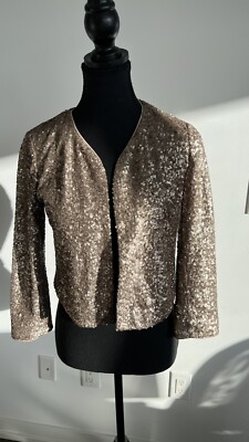 Gold rose Sequin Jacket from French Brand Promod. Size Euro 38 | UK 10 |US 6