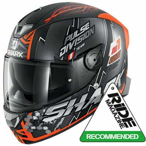 Shark Skwal 2.2 Noxxys Nero Opaco/Arancione LED Casco Integrale Moto | eBay