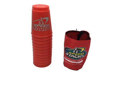 Speed Stacks Stacker Cups Game Official Cup Of The WSSA 12 Pcs Red Carrying Case