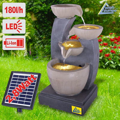 SOLARBRUNNEN SOLAR GARTENBRUNNEN ZIERBRUNNEN SOLAR PUMPE WASSERSPIEL TEICHPUMPE