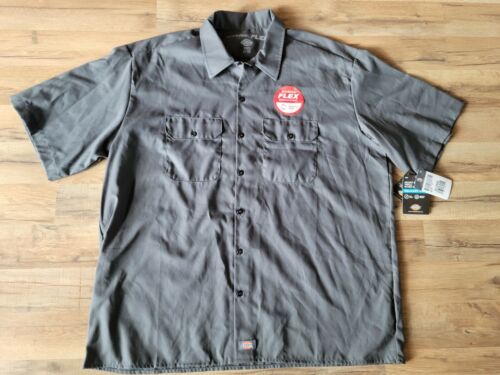 Dickies-Mens Relaxed Fit Short Sleeve Twill Work Shirt, 2XL, Gray-NEW w/ Tags - Picture 1 of 5