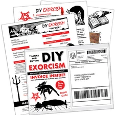 Prank DIY Fake Exorcism Kit Invoice Gag Packet Sent Anonymously!