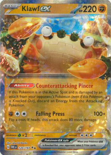 Pokemon Card - S&V: Obsidian Flames 120/197 - KLAWF EX Pokemon Card - S&V: Obsidian Flames 120/197 - KLAWF EX