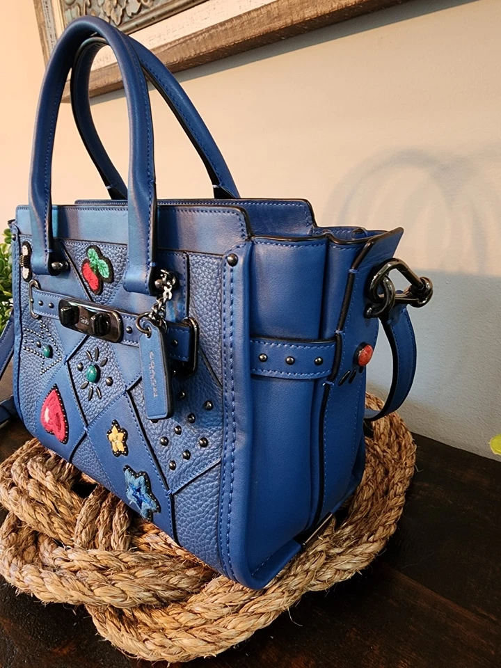 Cuero acolchado Coach Swagger 27 embellecido Canyon 55503 Foto 2 de 4